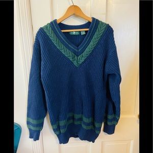 Vintage chunky knit hunt club preppy sweater